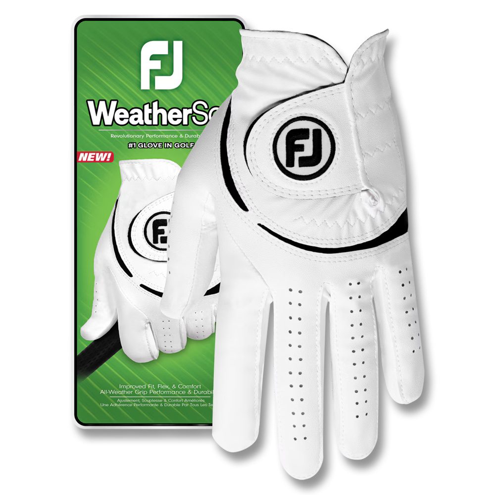 FootJoy WeatherSof Golf Glove White/Black - 24 Men