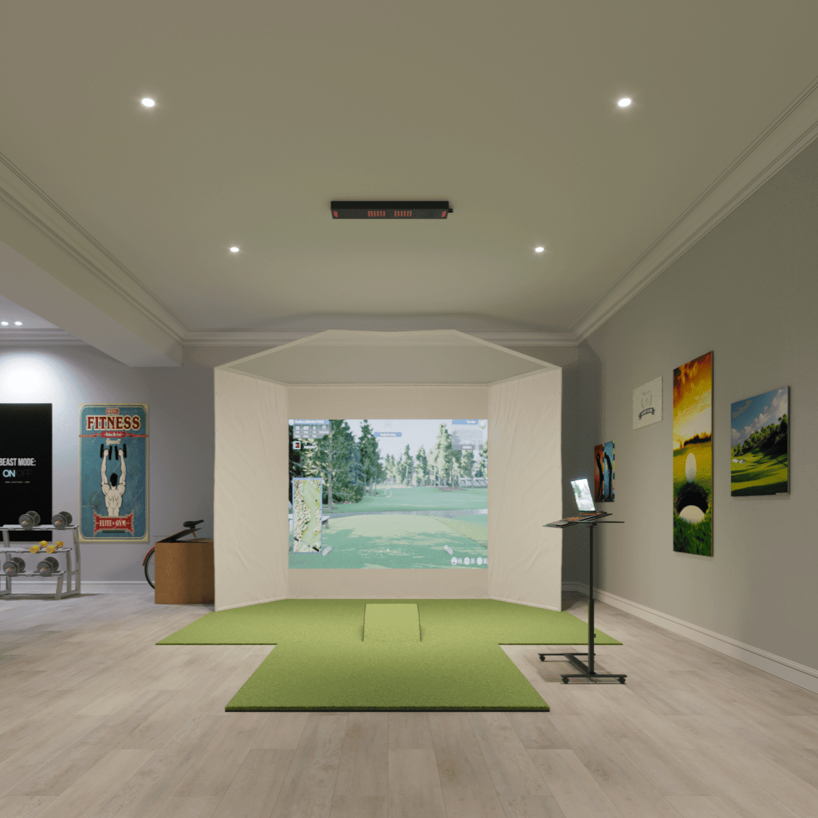 Uneekor EYE XO Retractable Golf Simulator
