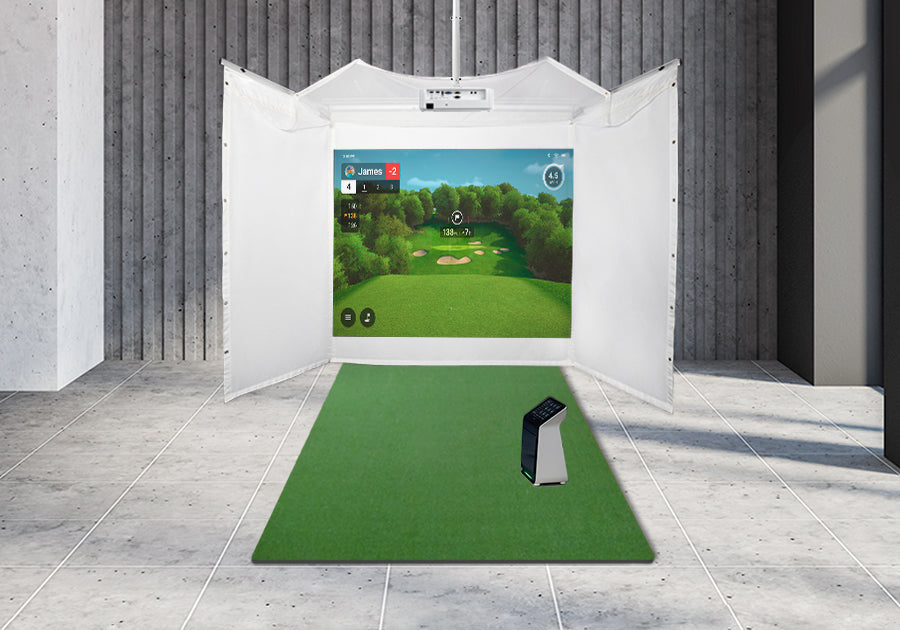 Garmin Approach R50 Retractable Screen Golf Simulator Package