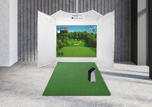 Garmin Approach R50 Retractable Screen Golf Simulator Package