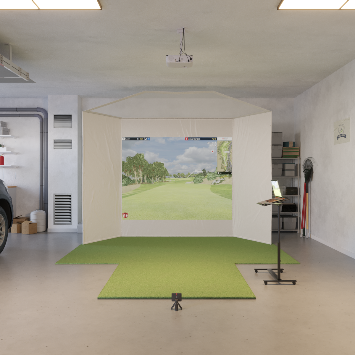 Garmin Approach R10 Retractable Golf Simulator Package