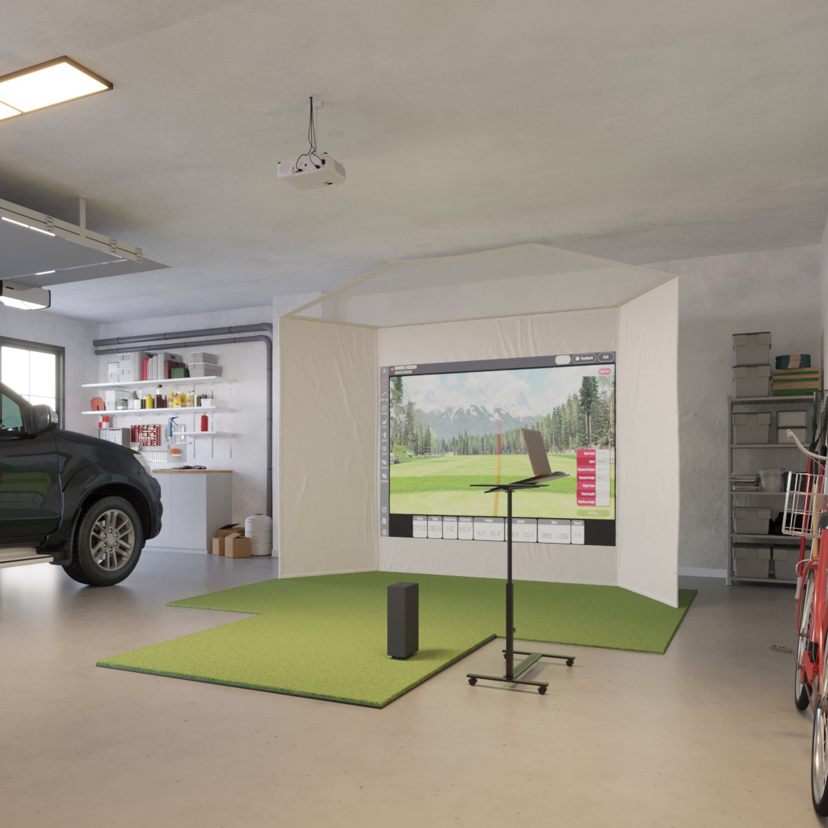 Uneekor EYE MINI Lite Retractable Golf Simulator