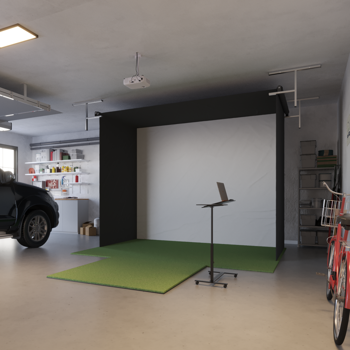 Uneekor QED Retractable Golf Simulator