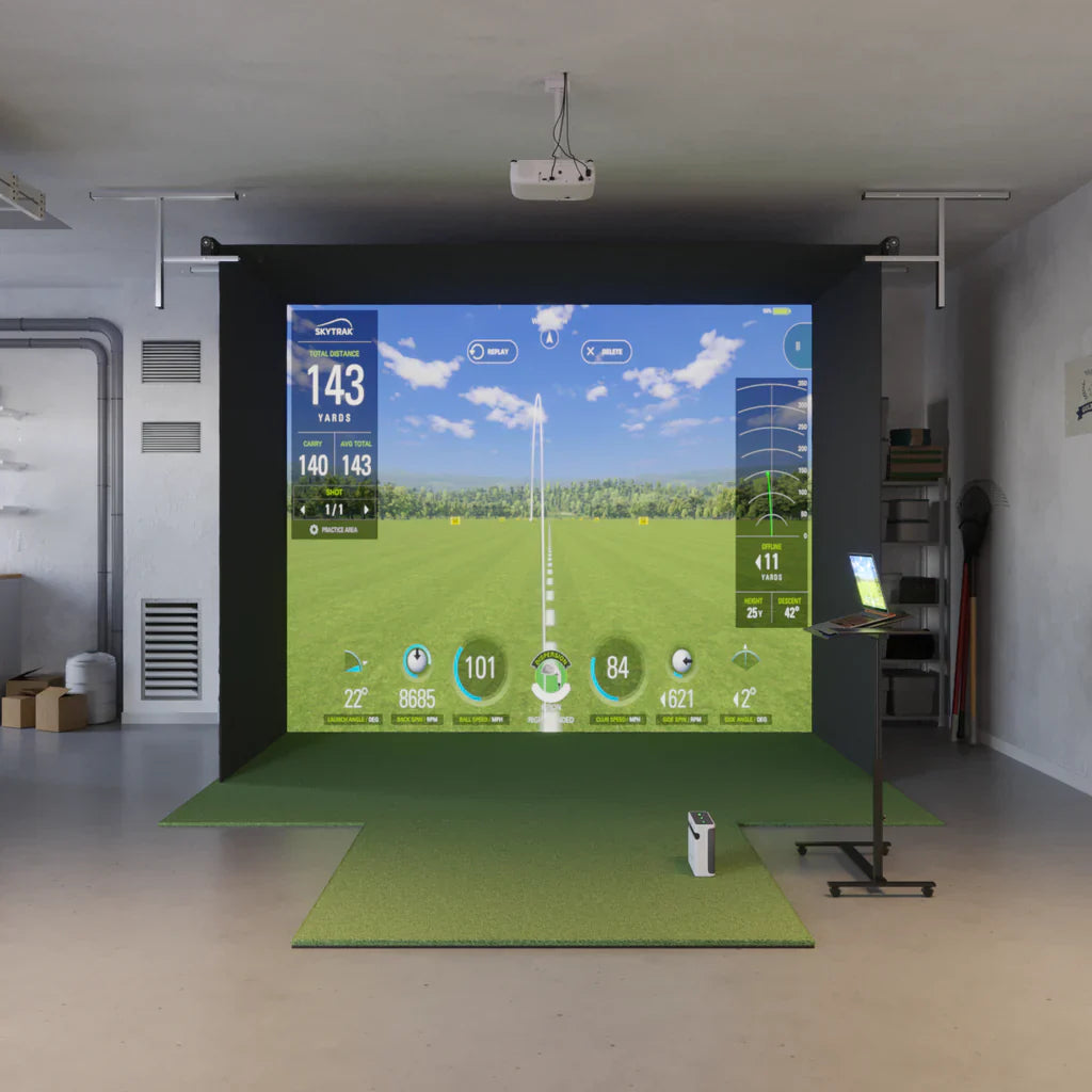 SkyTrak+ Retractable Golf Simulator