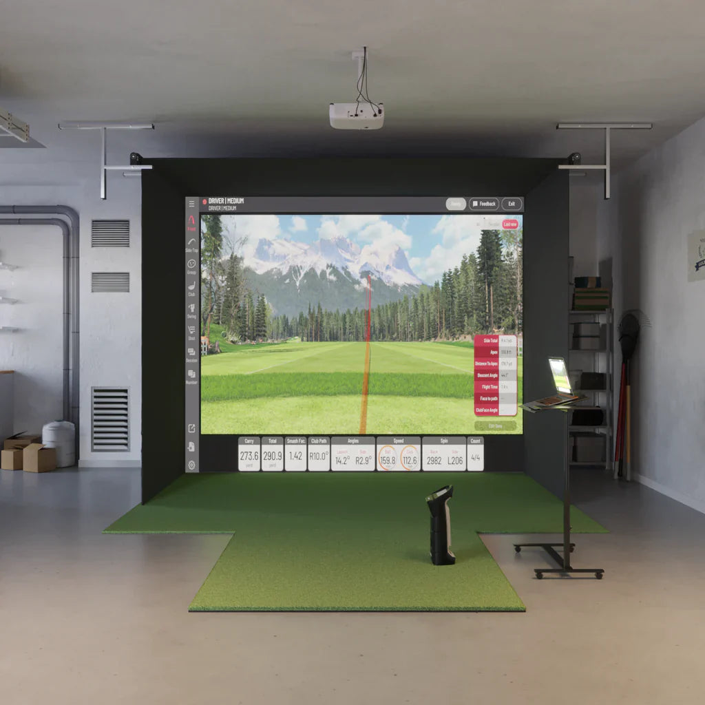 Uneekor EYE MINI Retractable Golf Simulator Package