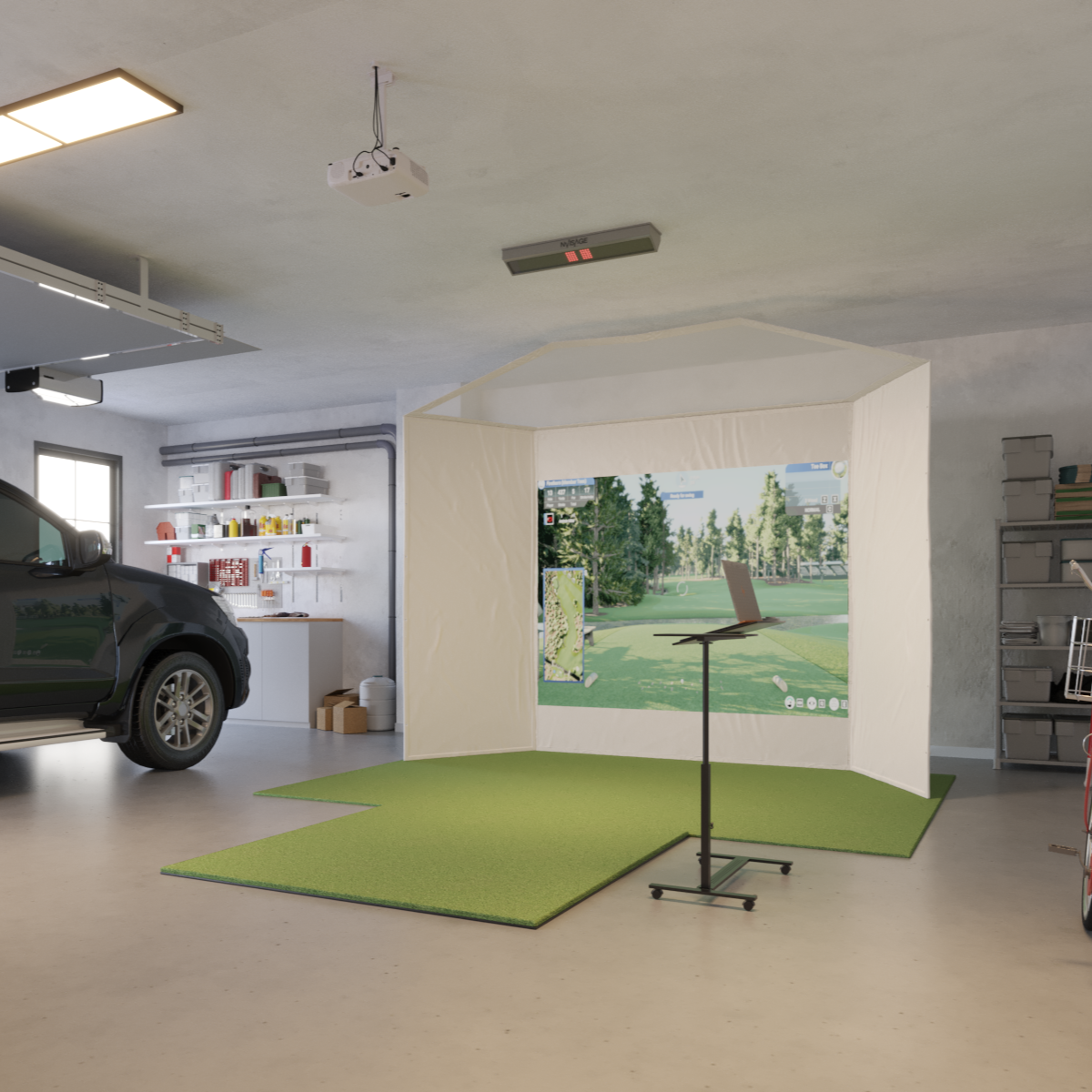 NVISAGE N1 Retractable Golf Simulator Package