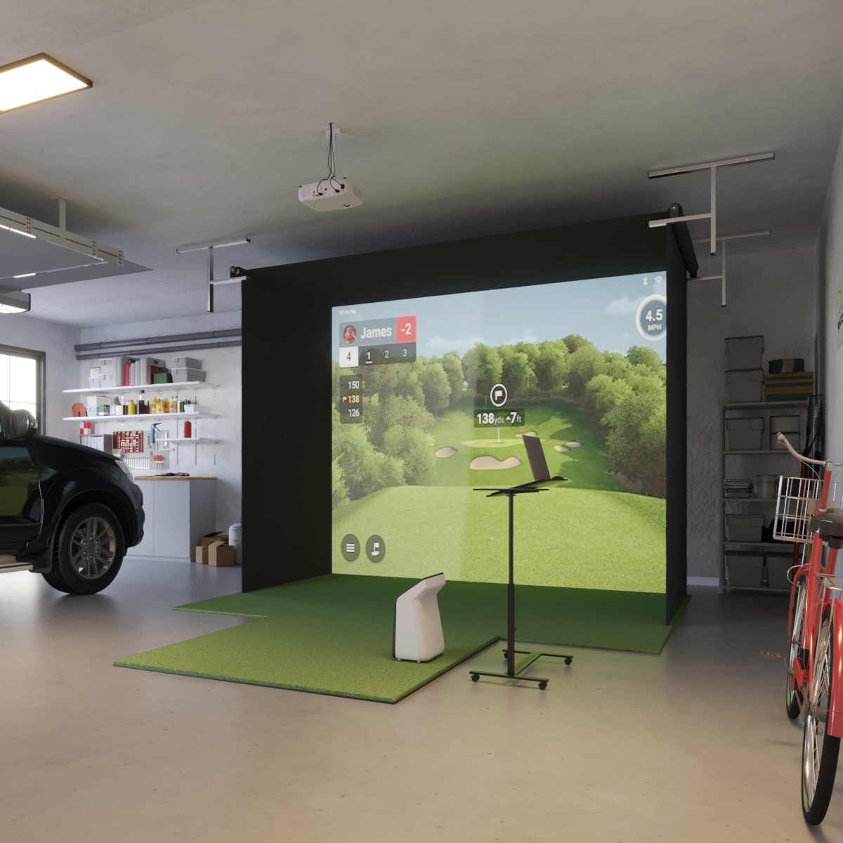 Garmin Approach R50 Retractable Golf Simulator Package