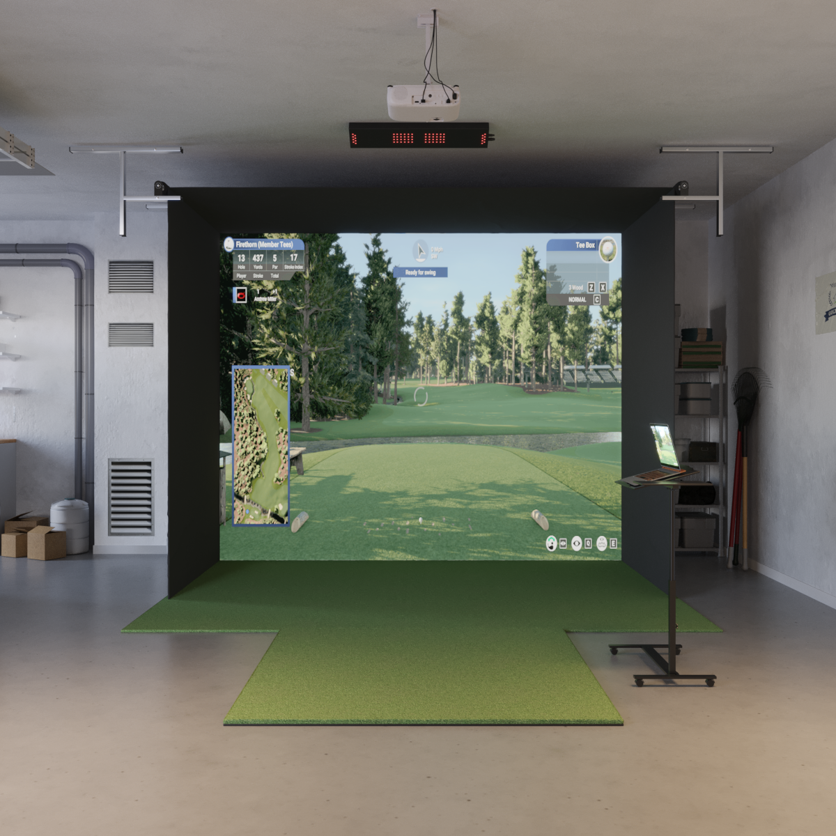 Uneekor EYE XO2 Retractable Golf Simulator