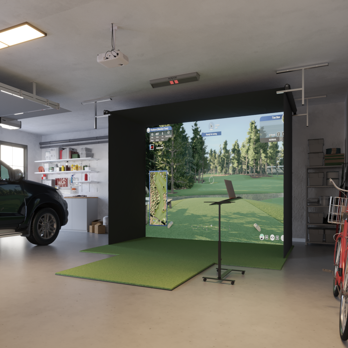 NVISAGE N1 Retractable Golf Simulator Package