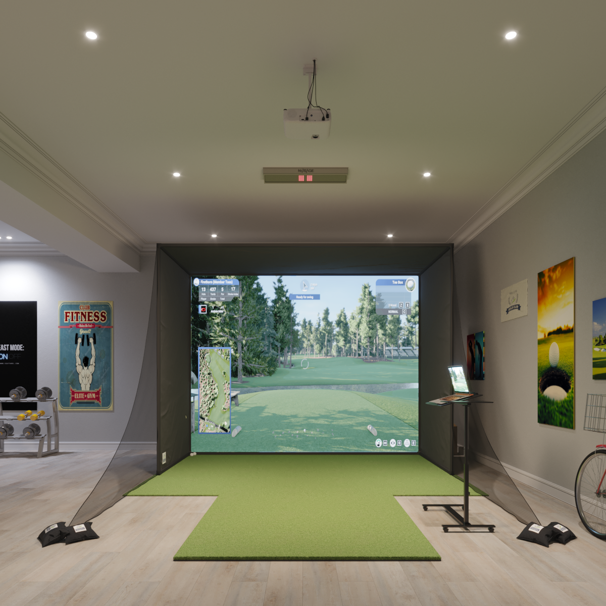 NVISAGE N1 SwingBay Golf Simulator Package
