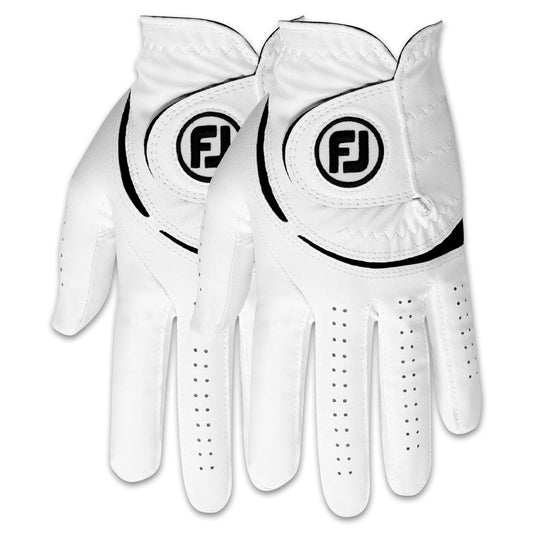 FootJoy WeatherSof 2-Pack Golf Glove White/Black - 24 Men
