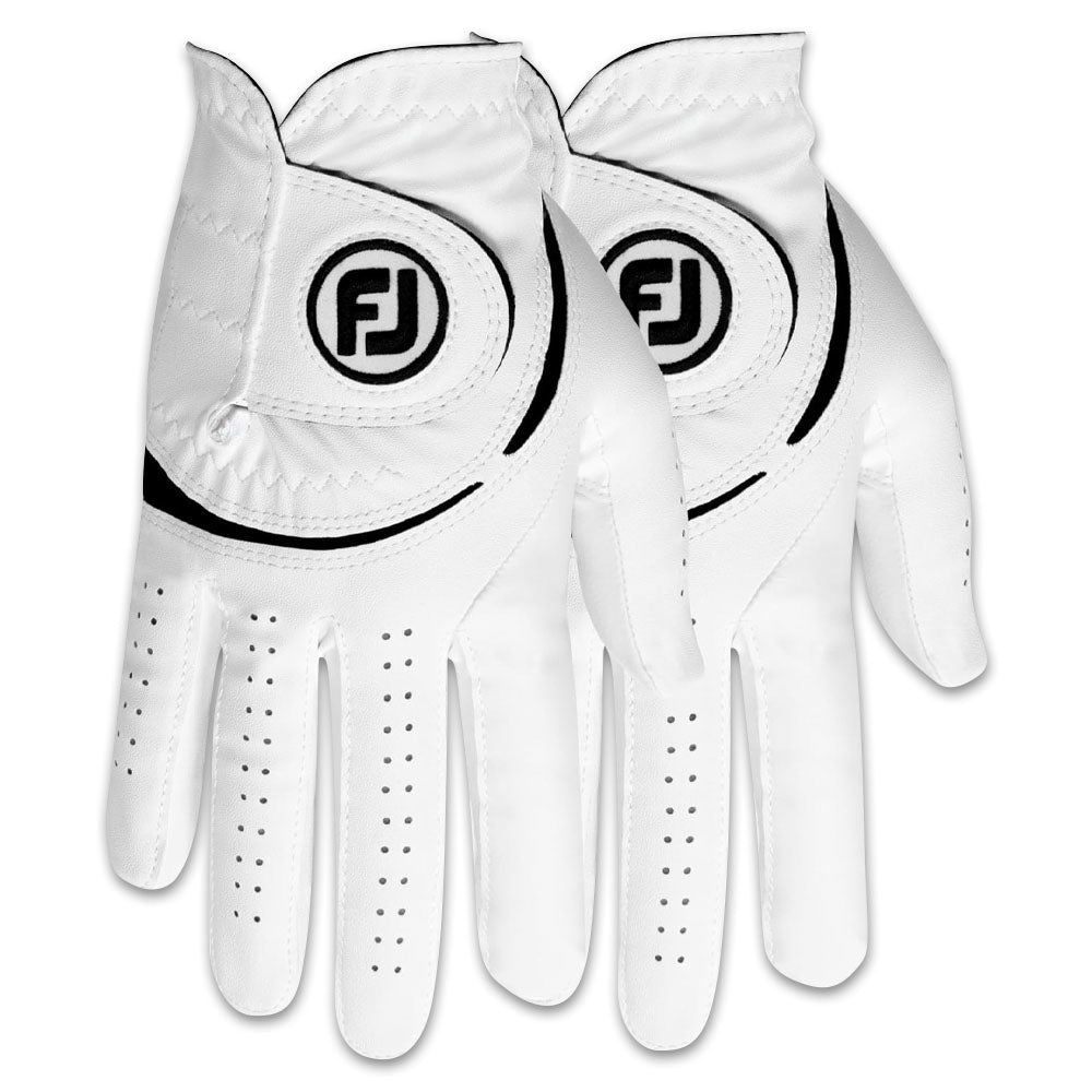 FootJoy WeatherSof 2-Pack Golf Glove White/Black - 24 Men