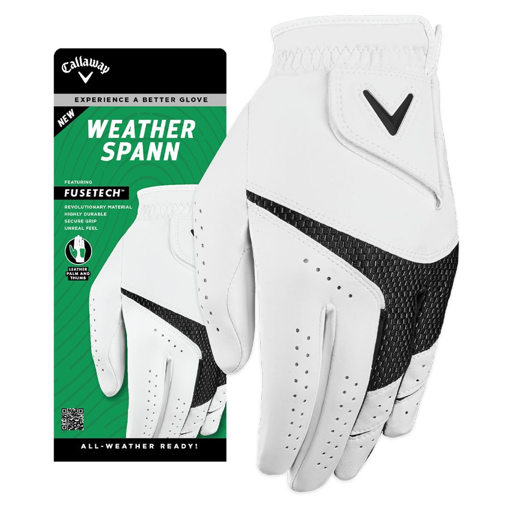 Callaway Weather Spann Golf Glove White - 24 Men