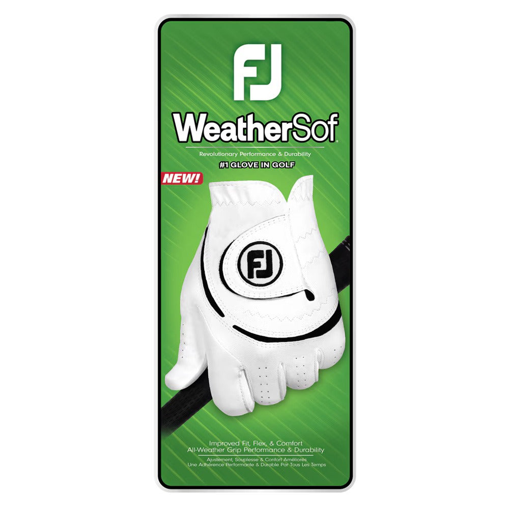 FootJoy WeatherSof Golf Glove White/Black - 24 Men