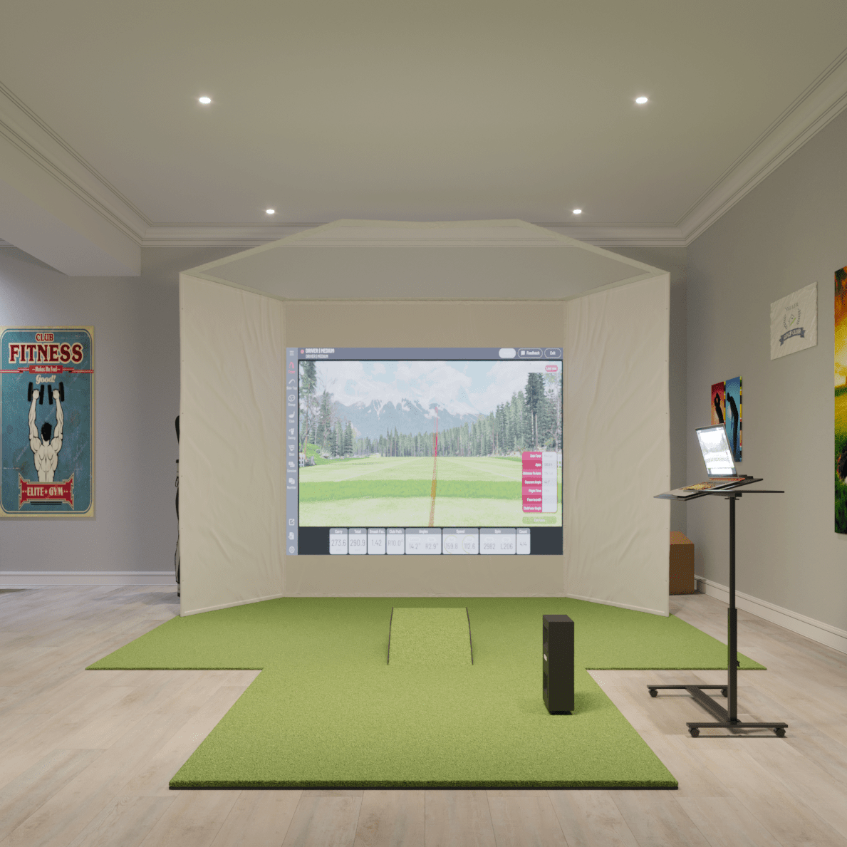 Uneekor EYE MINI Lite Retractable Golf Simulator