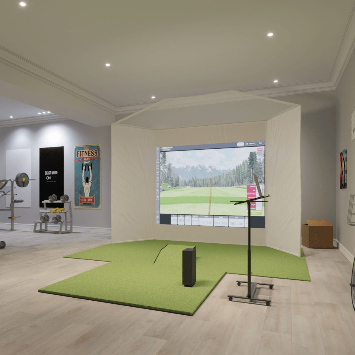 Uneekor EYE MINI Lite Retractable Golf Simulator