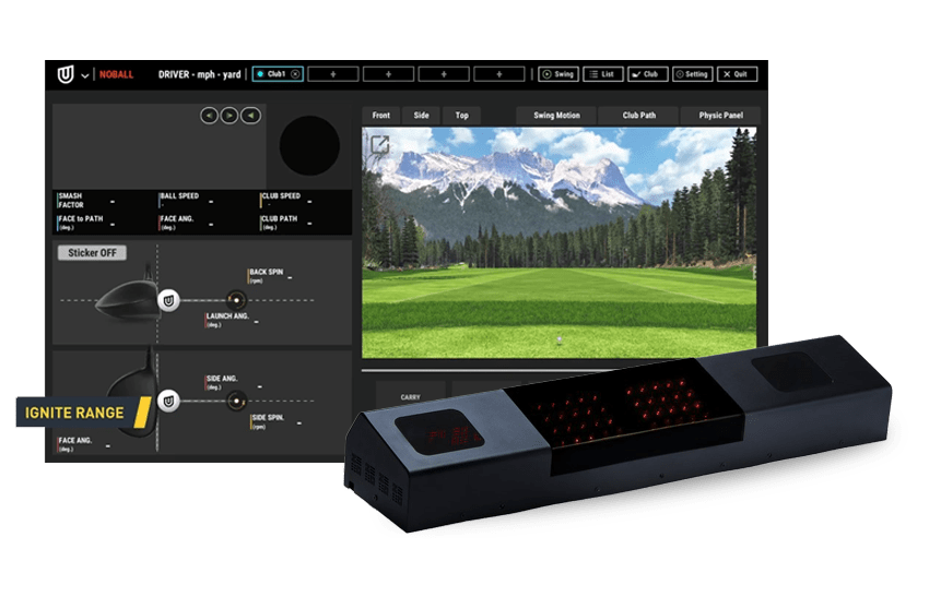 Uneekor QED SwingBay Golf Simulator Package