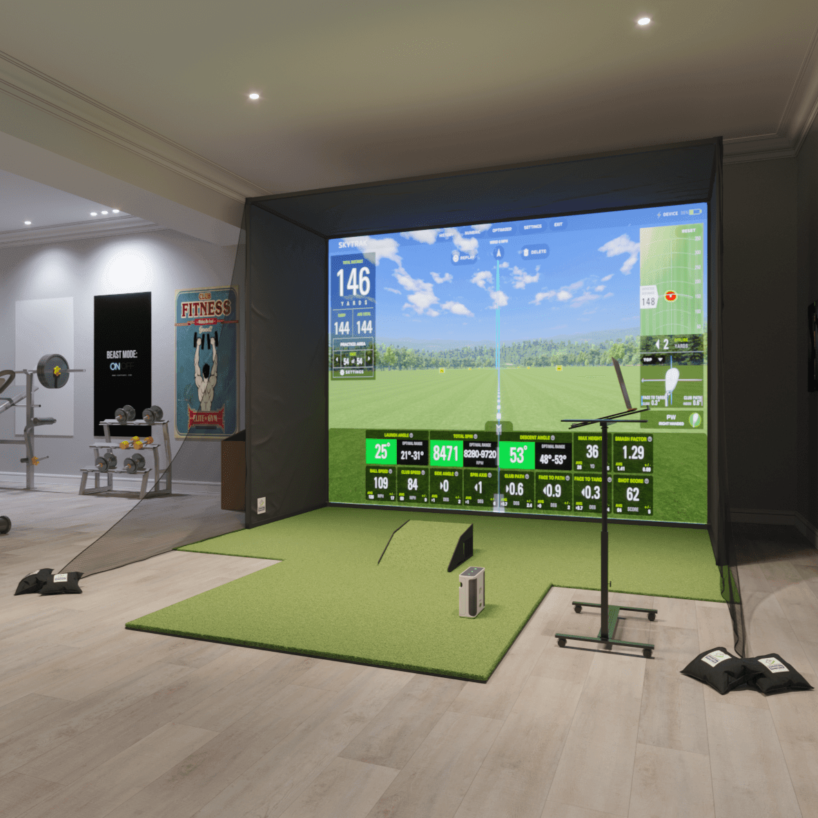SkyTrak+ SwingBay Golf Simulator