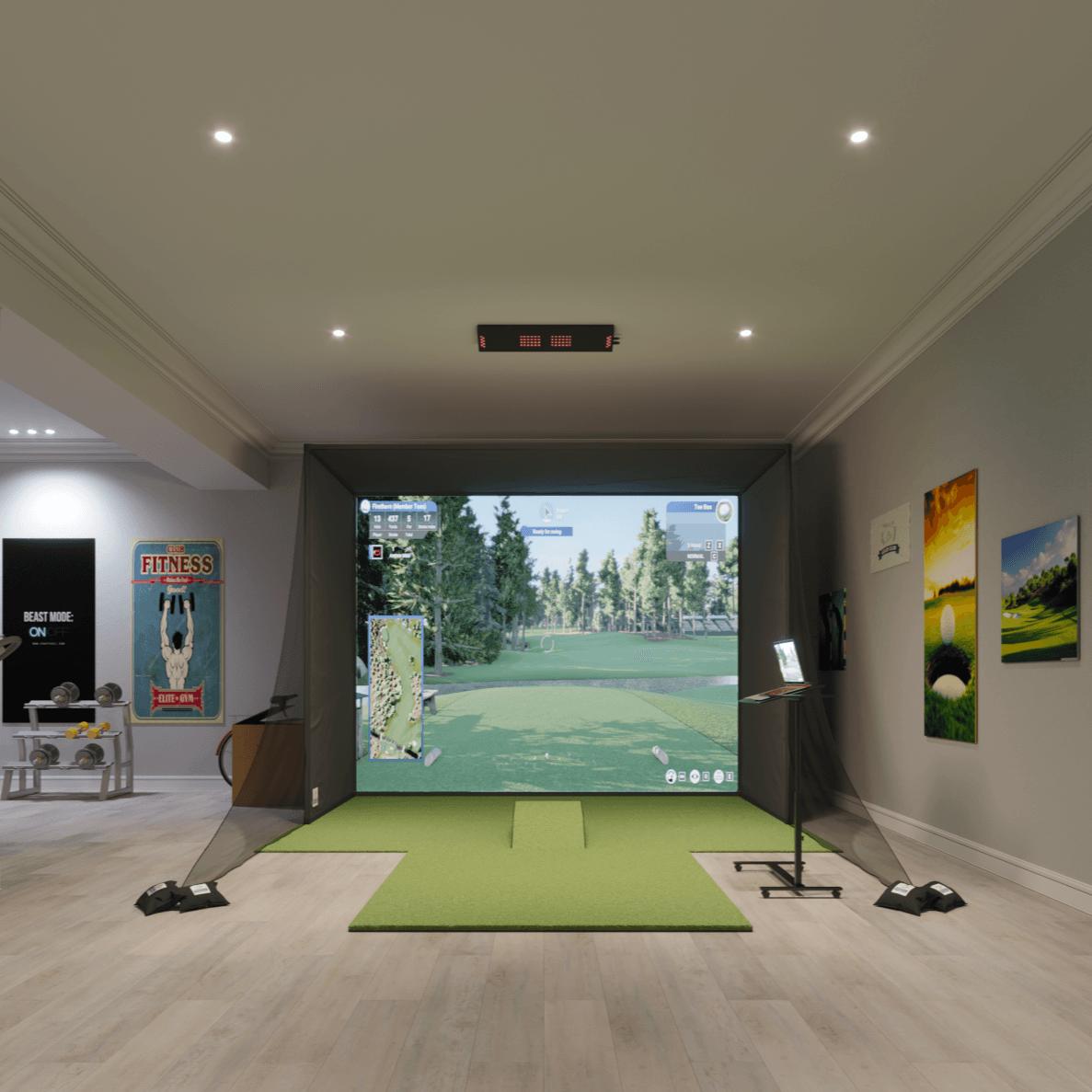 Uneekor EYE XO SwingBay Golf Simulator Package