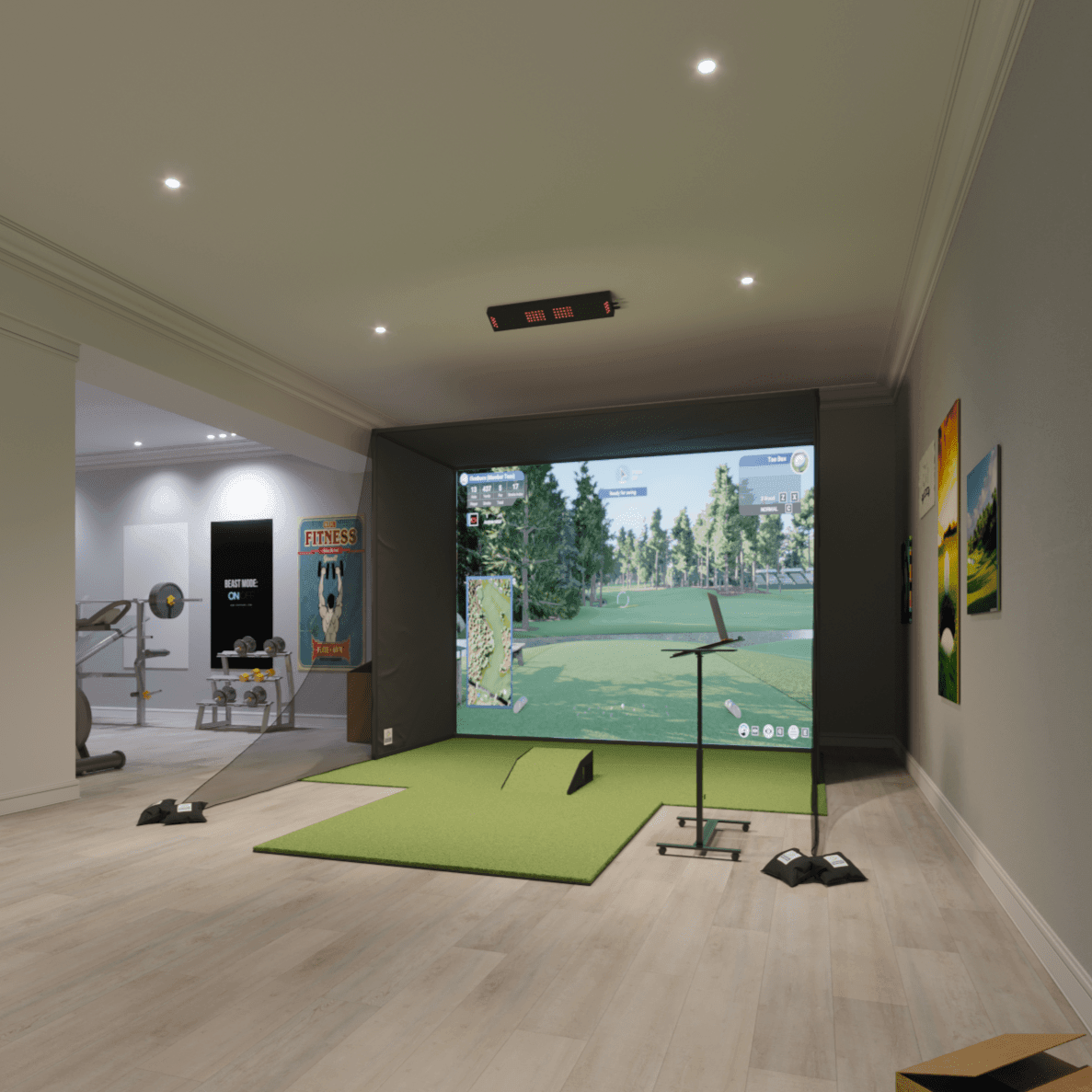 Uneekor EYE XO SwingBay Golf Simulator Package